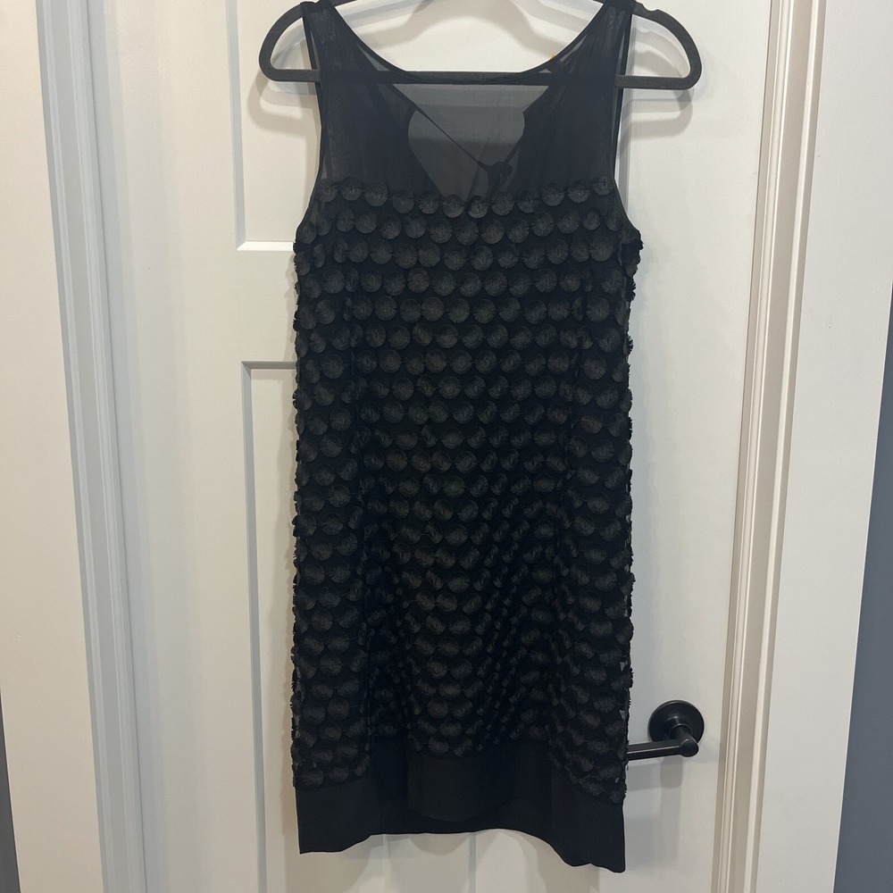 Leifsdottir Anthropologie‎ Women's Black Sheer Top Tonelle Dress Size 4 Circles